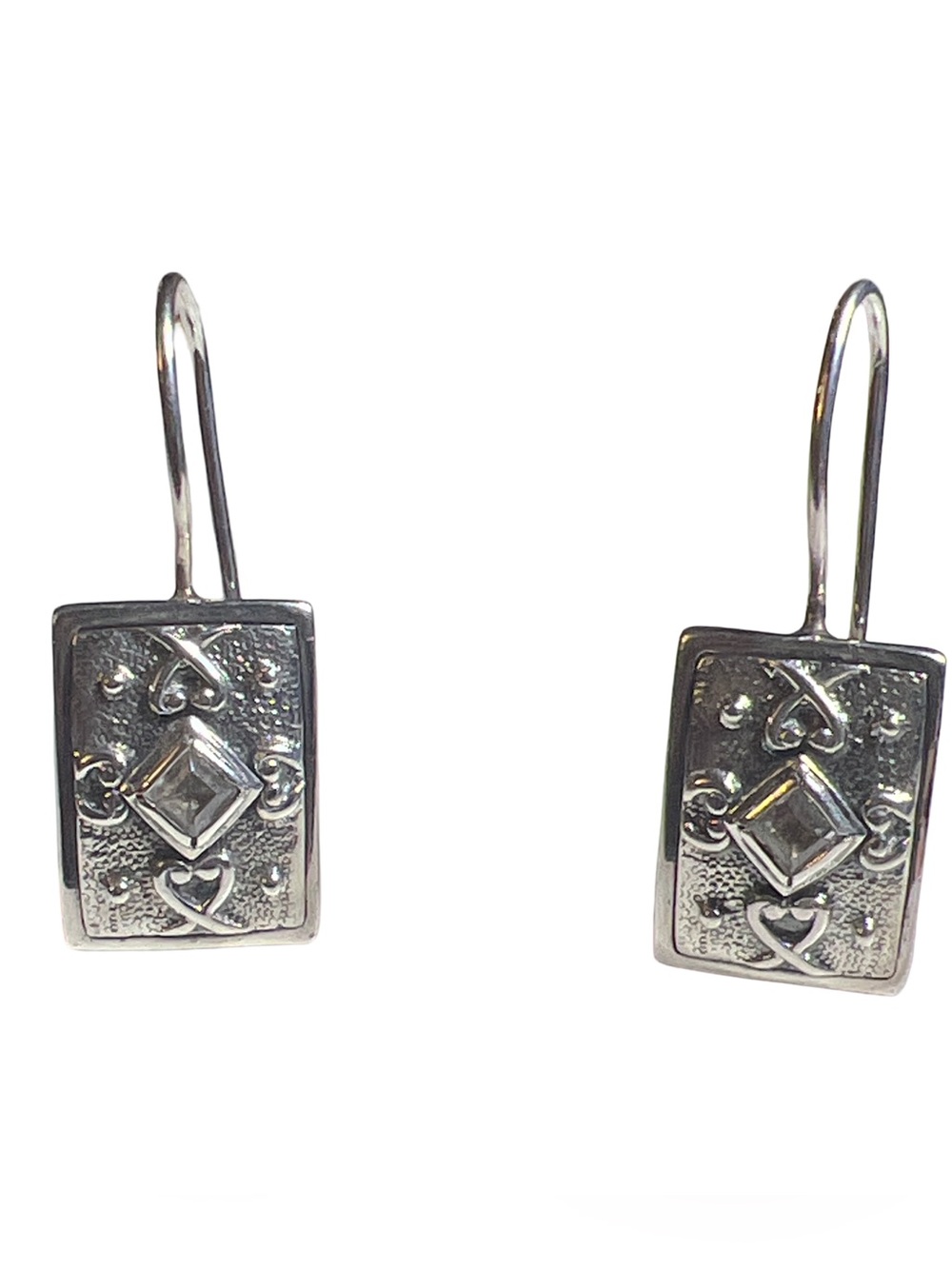 Vtg Signed Anatoli Sterling Silver 925 Byzantine Style Earrings